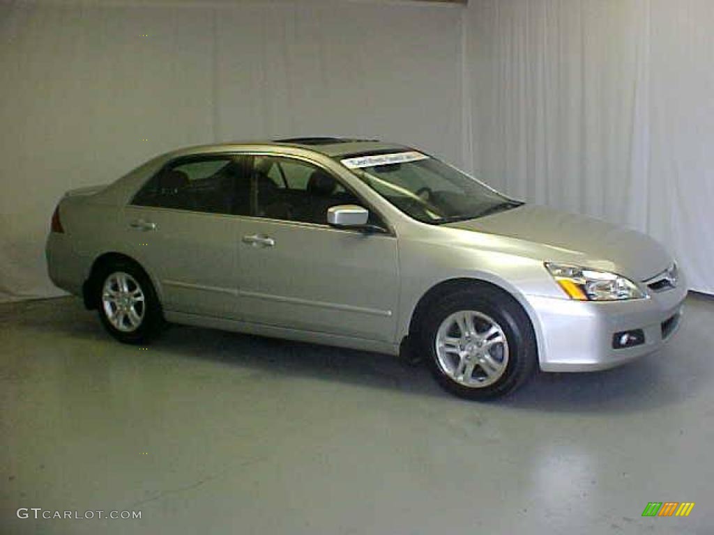 2007 Accord EX-L Sedan - Alabaster Silver Metallic / Black photo #1