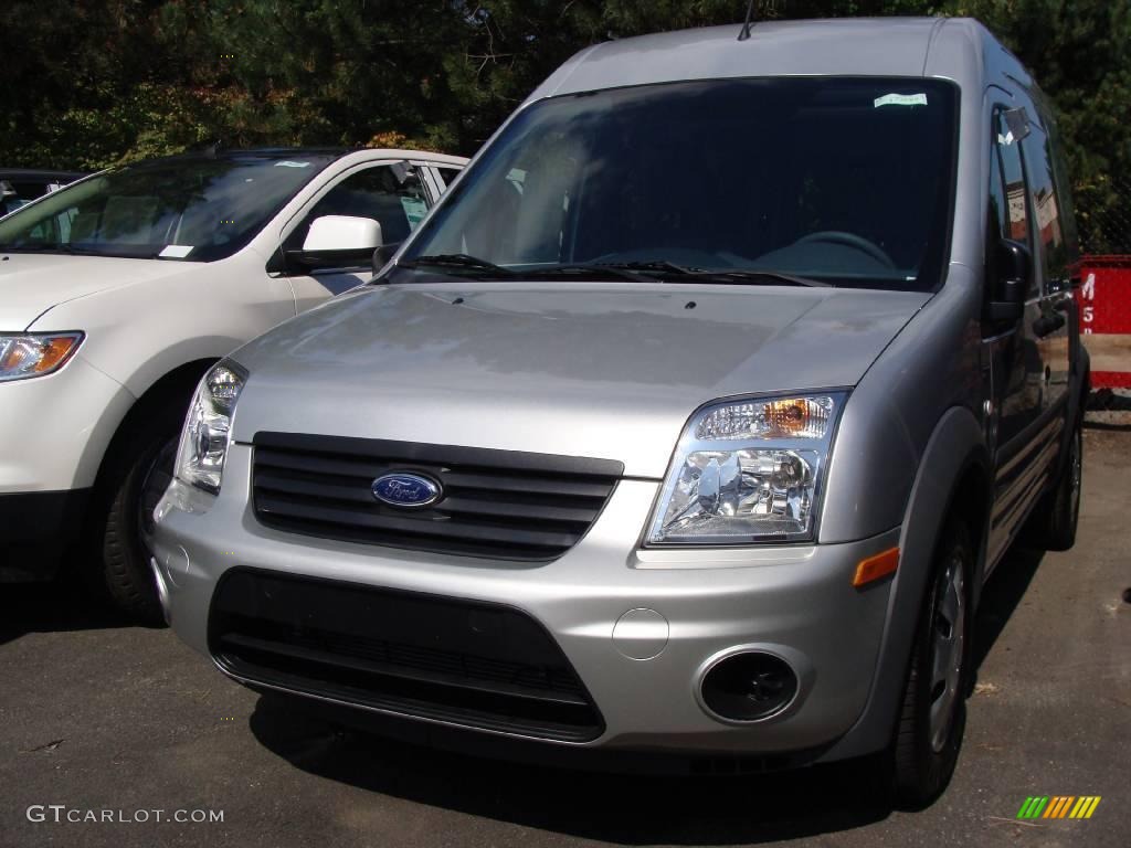 2010 Transit Connect XLT Cargo Van - Silver Metallic / Dark Gray photo #1