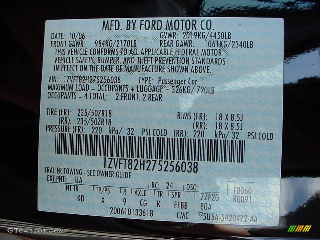 2007 Mustang GT Premium Coupe - Black / Black/Dove Accent photo #20