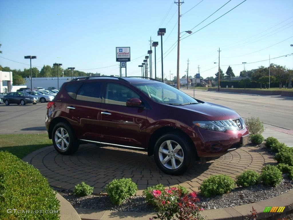 2009 Murano S AWD - Merlot Metallic / Black photo #4