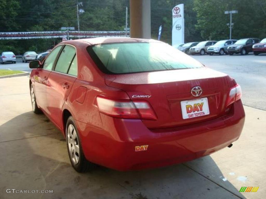 2009 Camry LE - Barcelona Red Metallic / Bisque photo #4