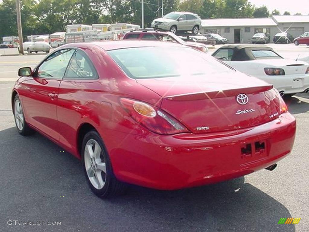 2005 Solara SLE V6 Coupe - Absolutely Red / Ivory photo #2