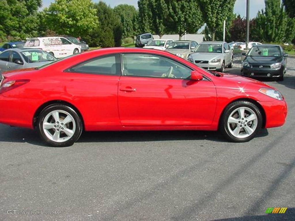 2005 Solara SLE V6 Coupe - Absolutely Red / Ivory photo #7