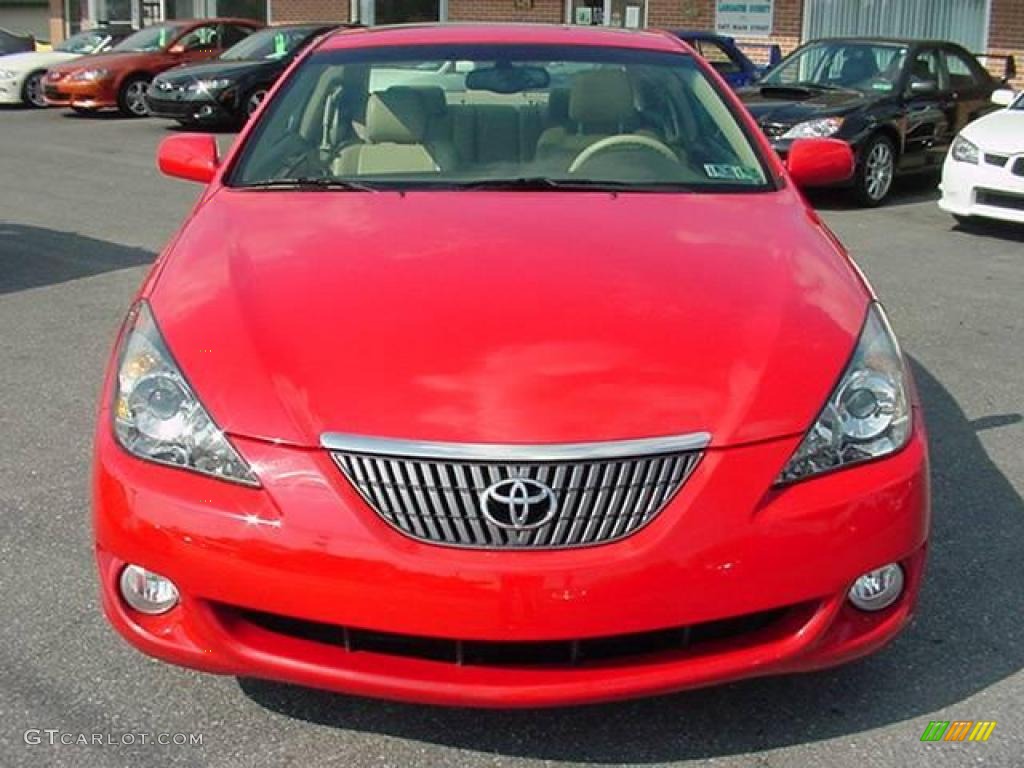 2005 Solara SLE V6 Coupe - Absolutely Red / Ivory photo #12