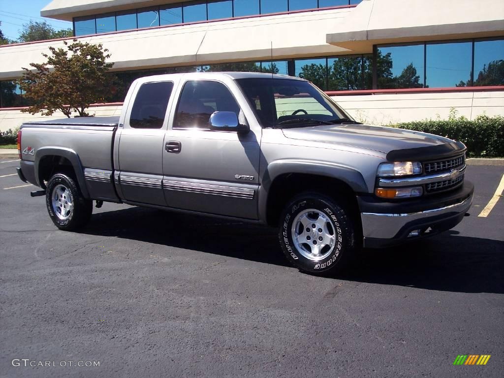 2000 Silverado 1500 LS Extended Cab 4x4 - Light Pewter Metallic / Graphite photo #21