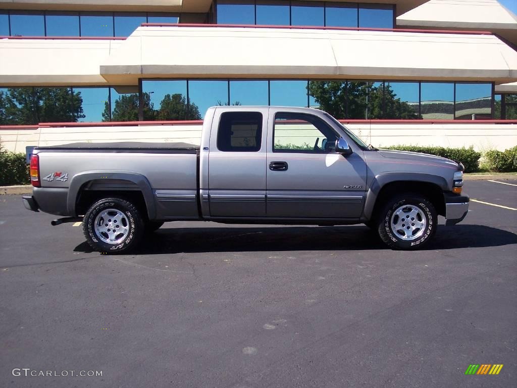 2000 Silverado 1500 LS Extended Cab 4x4 - Light Pewter Metallic / Graphite photo #24