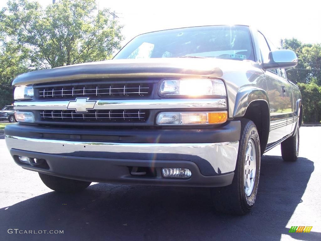 2000 Silverado 1500 LS Extended Cab 4x4 - Light Pewter Metallic / Graphite photo #30