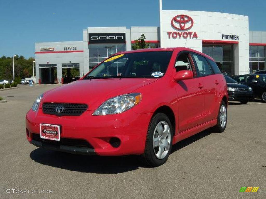 Radiant Red Toyota Matrix