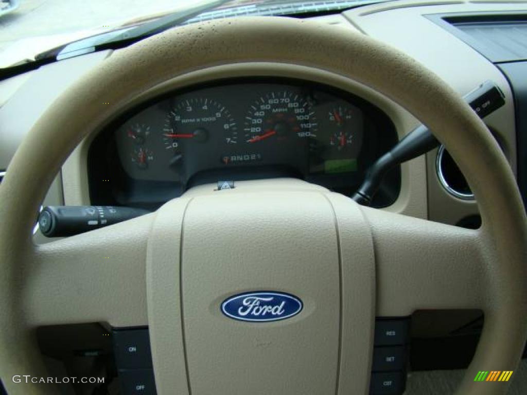 2005 F150 XLT SuperCab - Dark Toreador Red Metallic / Tan photo #17