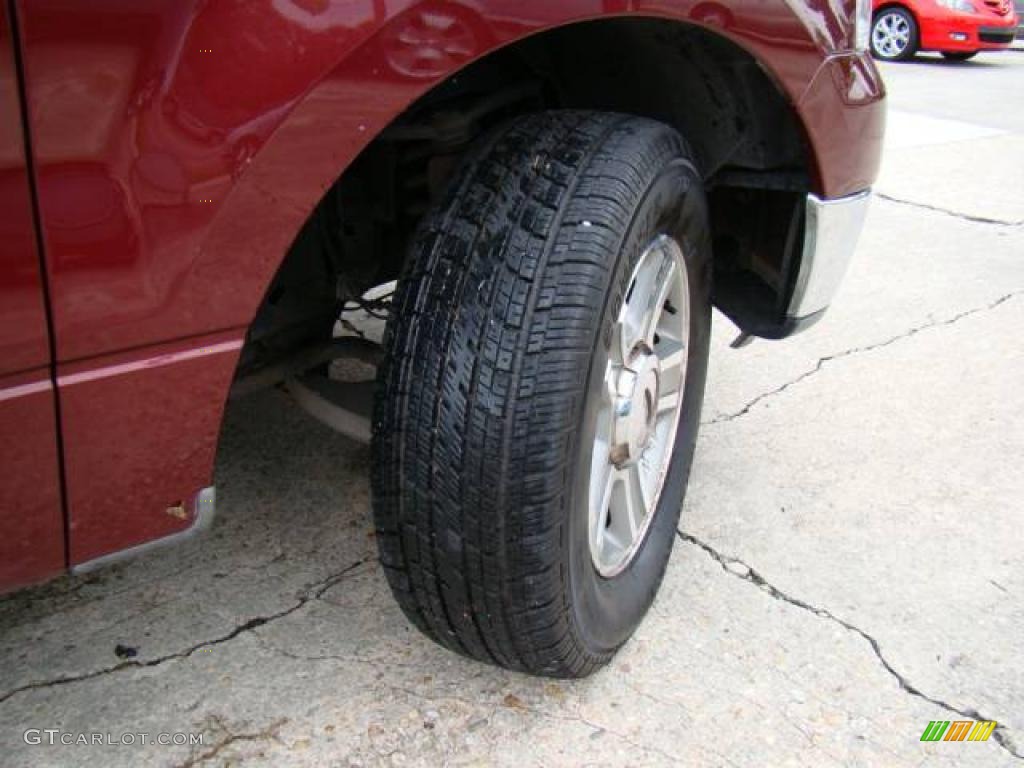2005 F150 XLT SuperCab - Dark Toreador Red Metallic / Tan photo #20