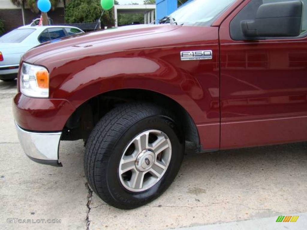 2005 F150 XLT SuperCab - Dark Toreador Red Metallic / Tan photo #23