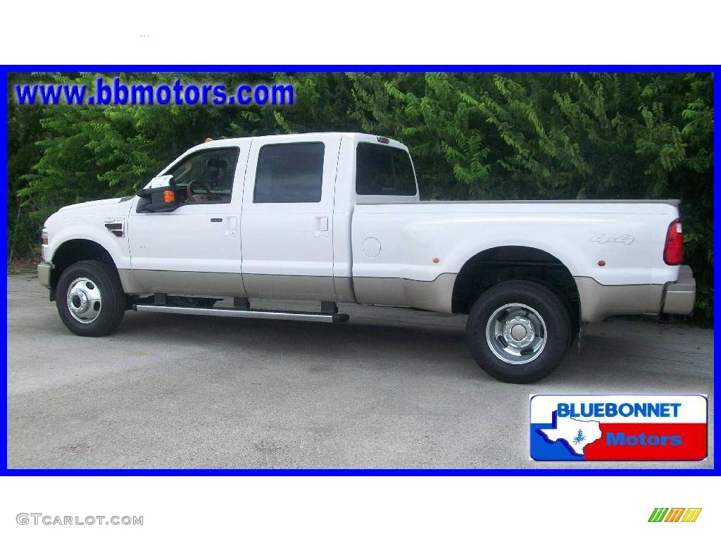 2010 F350 Super Duty King Ranch Crew Cab 4x4 Dually - Oxford White / Chaparral Leather photo #6