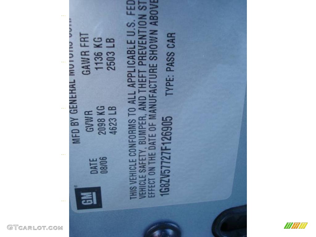 2007 Aura XR - Ocean Mist Metallic / Black photo #14