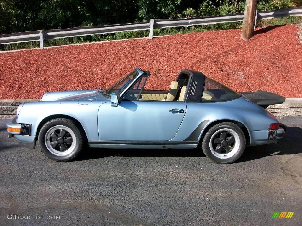 1981 911 SC Targa - Light Blue Metallic / Beige photo #2