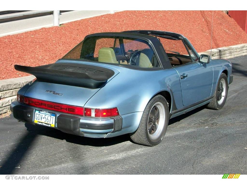 1981 911 SC Targa - Light Blue Metallic / Beige photo #5