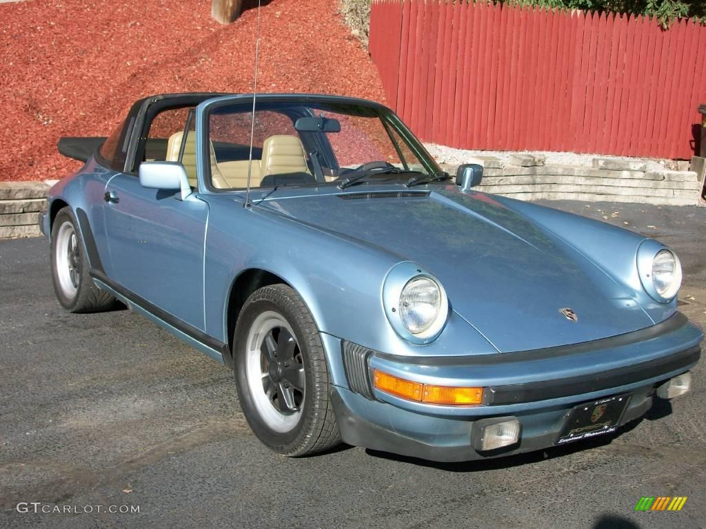 1981 911 SC Targa - Light Blue Metallic / Beige photo #7
