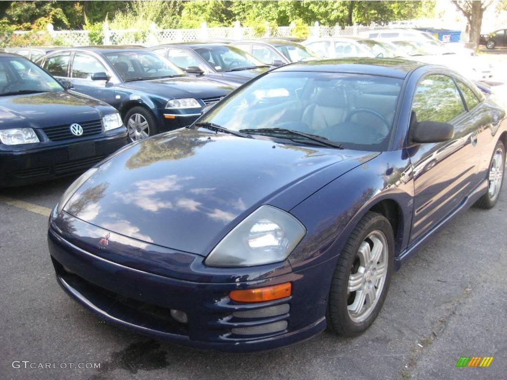 2001 Eclipse GT Coupe - Huntington Blue Pearl / Beige photo #1