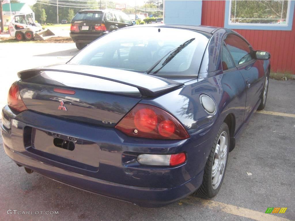 2001 Eclipse GT Coupe - Huntington Blue Pearl / Beige photo #7