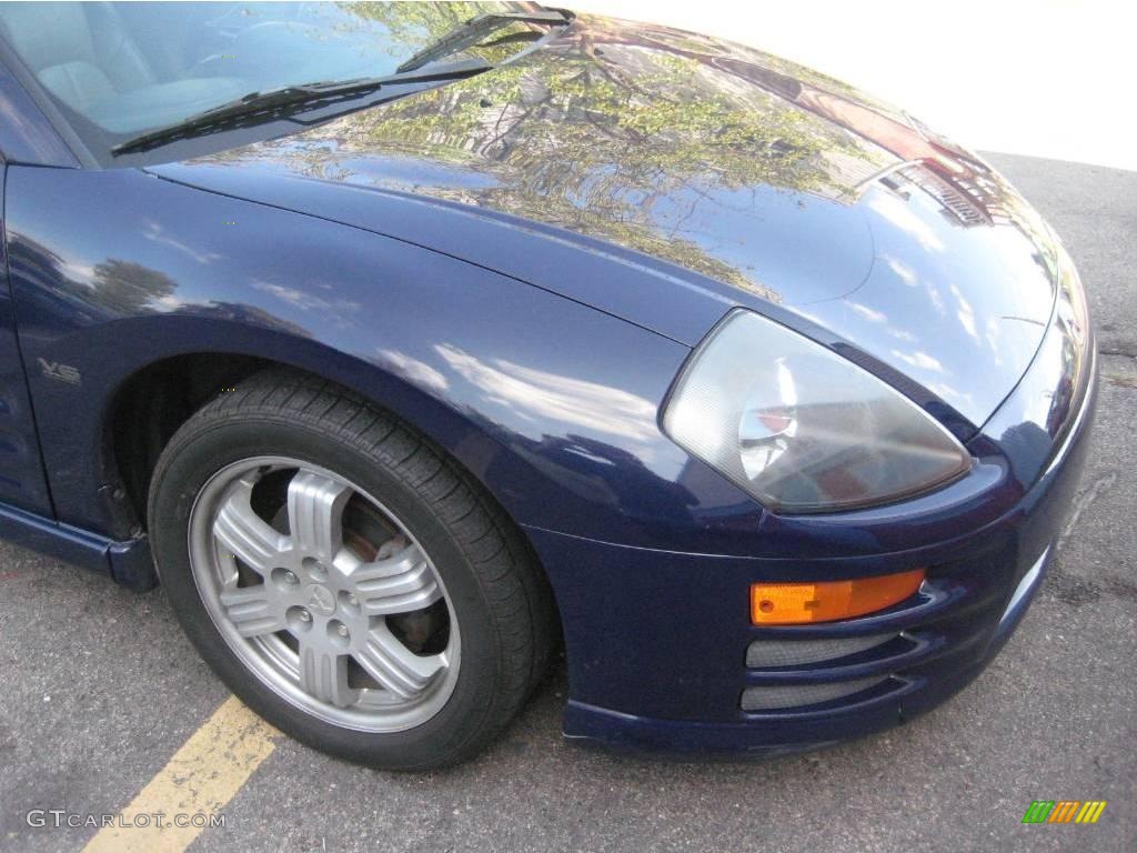 2001 Eclipse GT Coupe - Huntington Blue Pearl / Beige photo #10