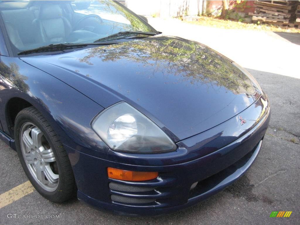 2001 Eclipse GT Coupe - Huntington Blue Pearl / Beige photo #11