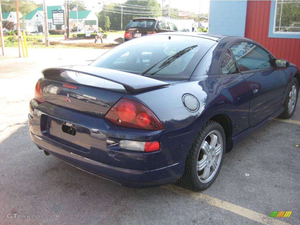 2001 Eclipse GT Coupe - Huntington Blue Pearl / Beige photo #20