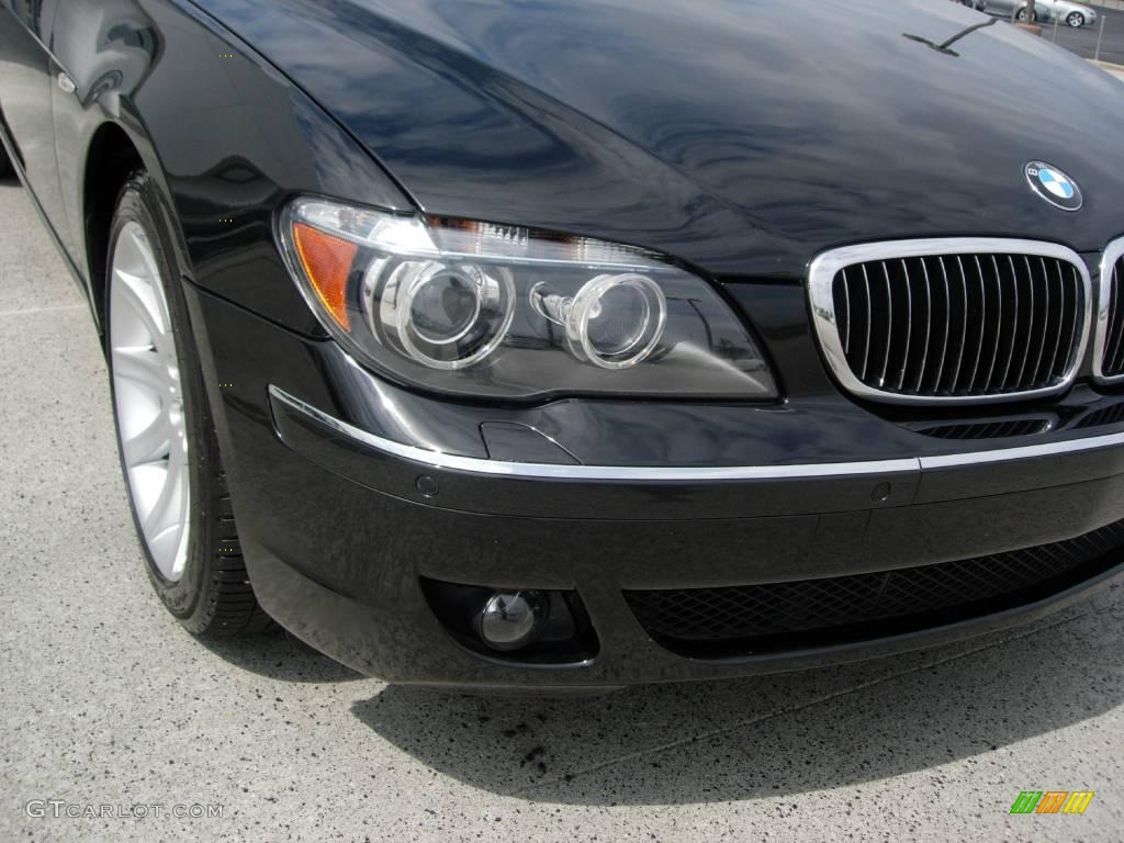 2006 7 Series 750Li Sedan - Black Sapphire Metallic / Dark Beige/Beige III photo #7