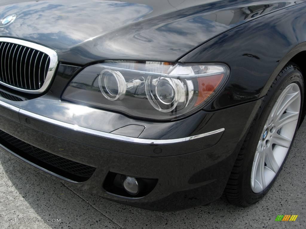 2006 7 Series 750Li Sedan - Black Sapphire Metallic / Dark Beige/Beige III photo #8