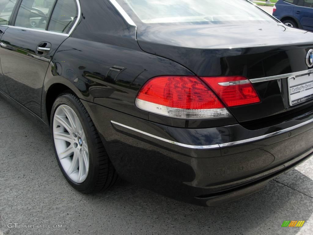 2006 7 Series 750Li Sedan - Black Sapphire Metallic / Dark Beige/Beige III photo #9