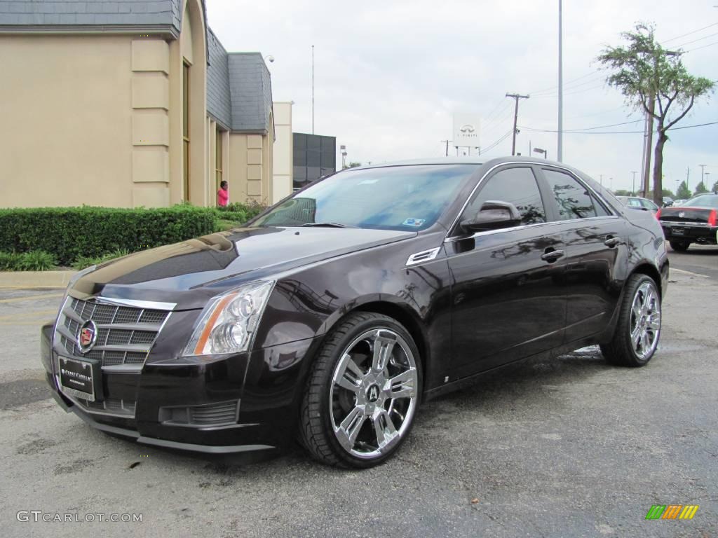 2009 CTS Sedan - Black Cherry / Light Titanium/Ebony photo #3