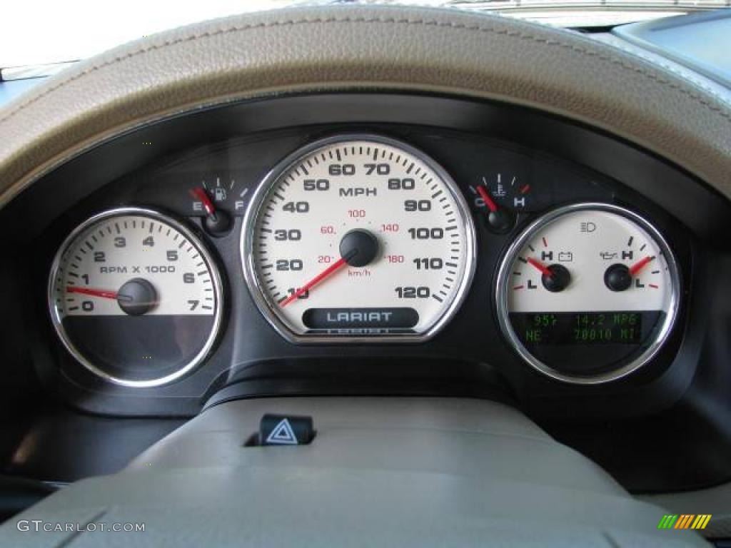 2004 F150 Lariat SuperCrew 4x4 - Oxford White / Tan photo #16