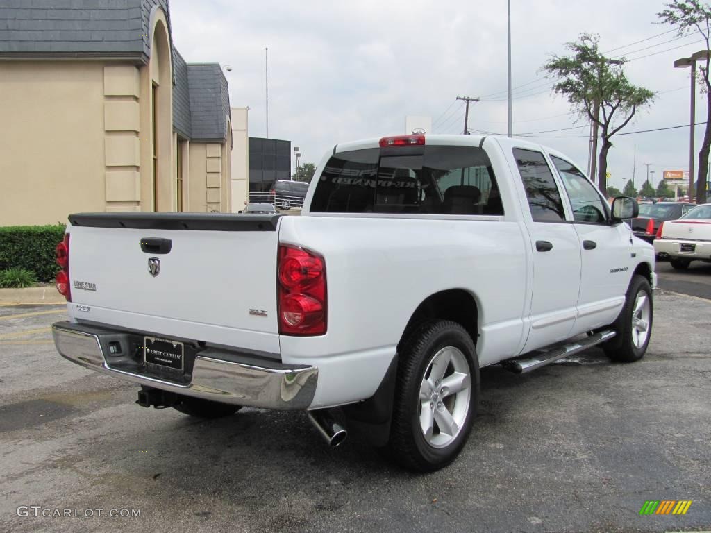 2007 Ram 1500 Lone Star Edition Quad Cab - Bright White / Khaki Beige photo #6