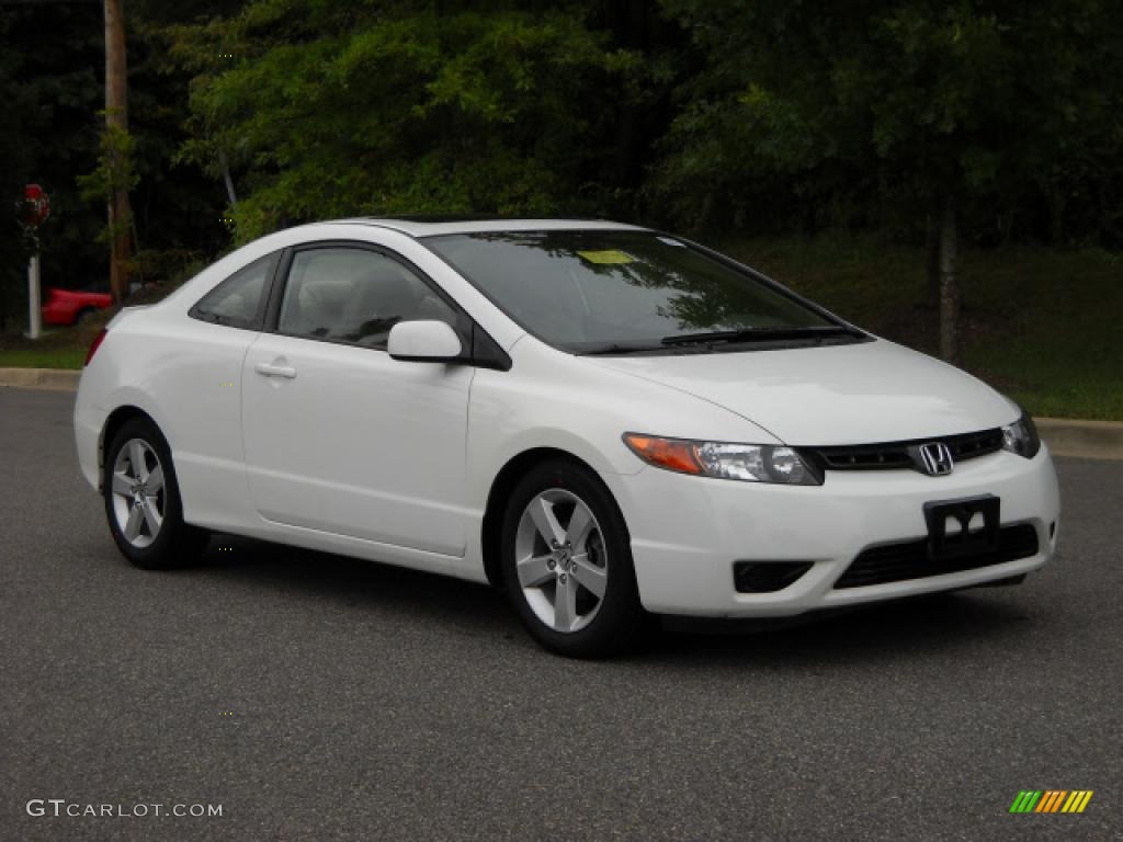 2006 Civic EX Coupe - Taffeta White / Ivory photo #1