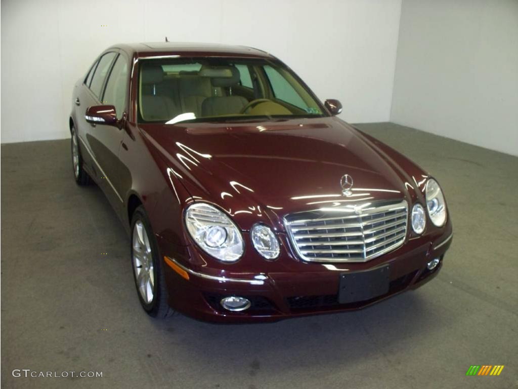 2007 E 350 4Matic Sedan - Barolo Red Metallic / Cashmere photo #1