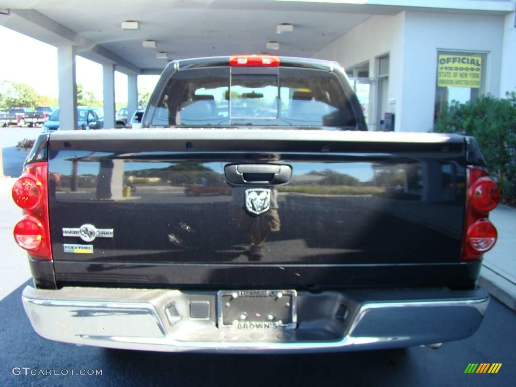 2008 Ram 1500 Lone Star Edition Quad Cab - Brilliant Black Crystal Pearl / Medium Slate Gray photo #5