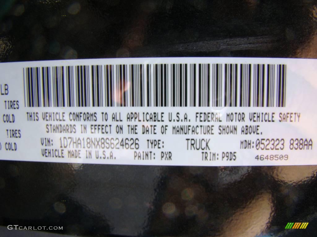 2008 Ram 1500 Lone Star Edition Quad Cab - Brilliant Black Crystal Pearl / Medium Slate Gray photo #15