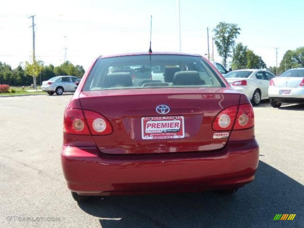 2005 Corolla LE - Impulse Red / Pebble Beige photo #4