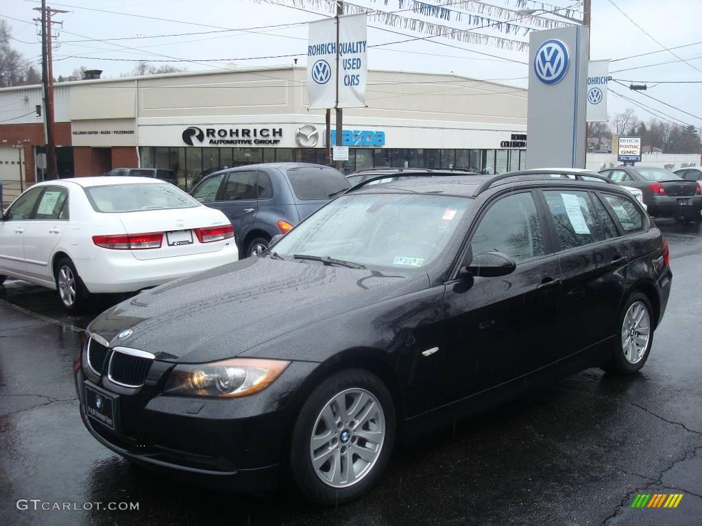 2006 3 Series 325xi Wagon - Jet Black / Grey photo #1