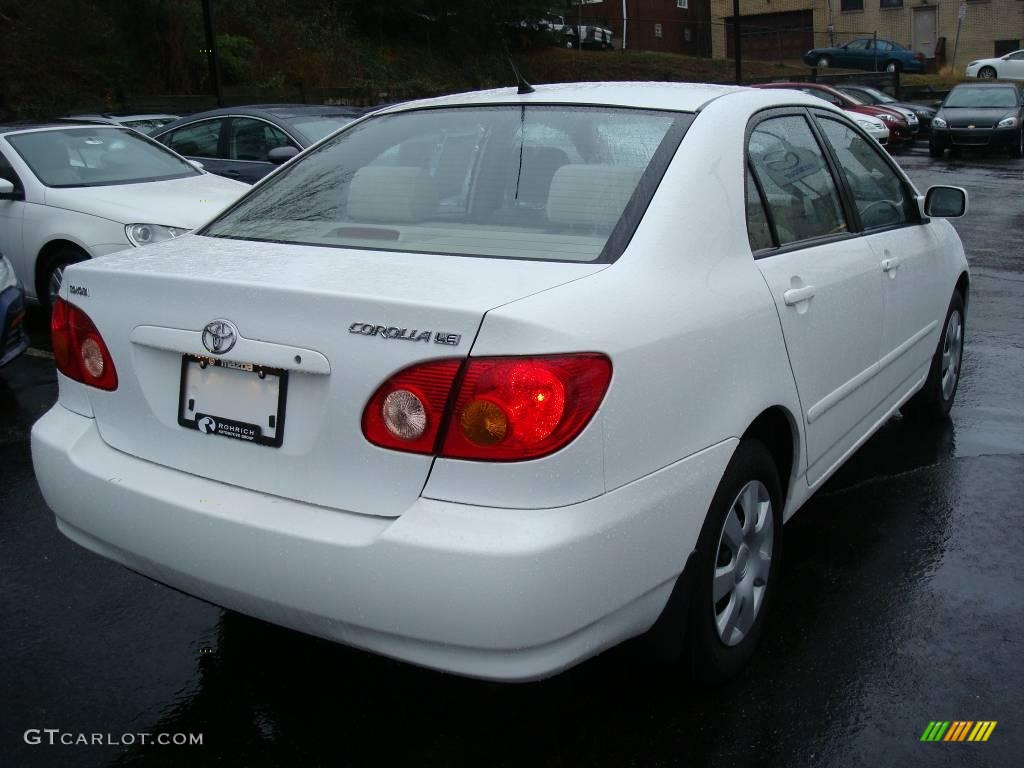2004 Corolla LE - Super White / Pebble Beige photo #5