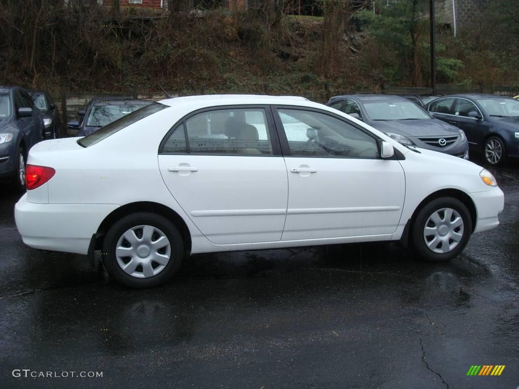 2004 Corolla LE - Super White / Pebble Beige photo #6