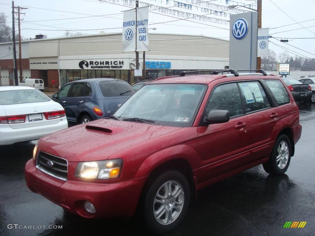 2005 Forester 2.5 XT - Cayenne Red Pearl / Off Black photo #1