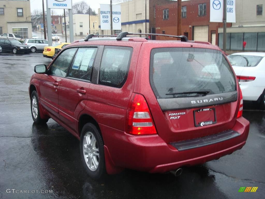 2005 Forester 2.5 XT - Cayenne Red Pearl / Off Black photo #3
