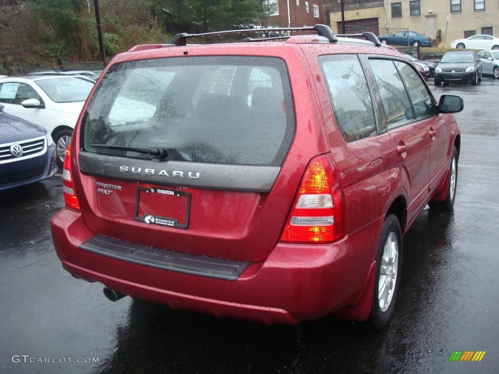 2005 Forester 2.5 XT - Cayenne Red Pearl / Off Black photo #5