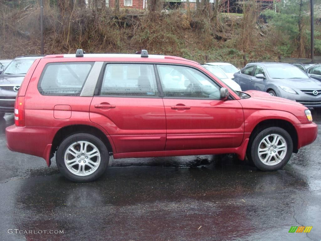 2005 Forester 2.5 XT - Cayenne Red Pearl / Off Black photo #6