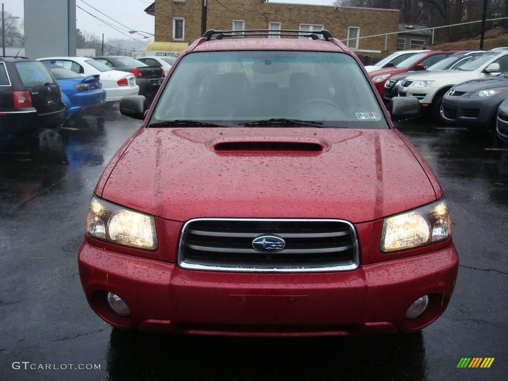 2005 Forester 2.5 XT - Cayenne Red Pearl / Off Black photo #8