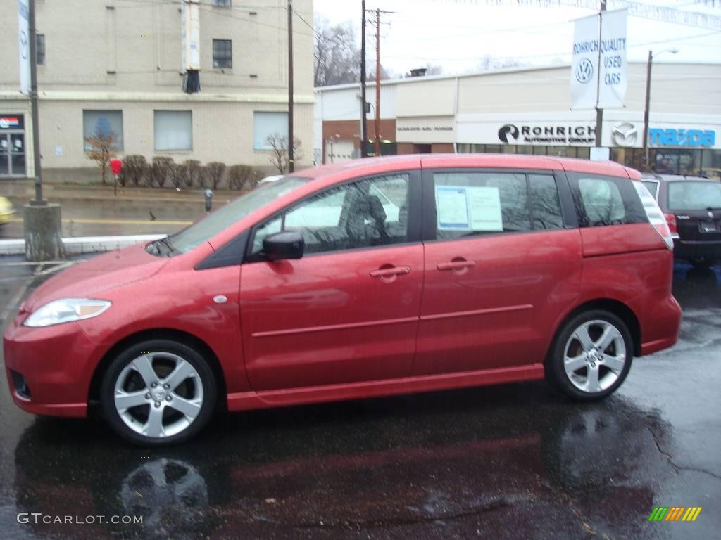 2006 MAZDA5 Sport - Cardinal Red Mica / Black photo #2