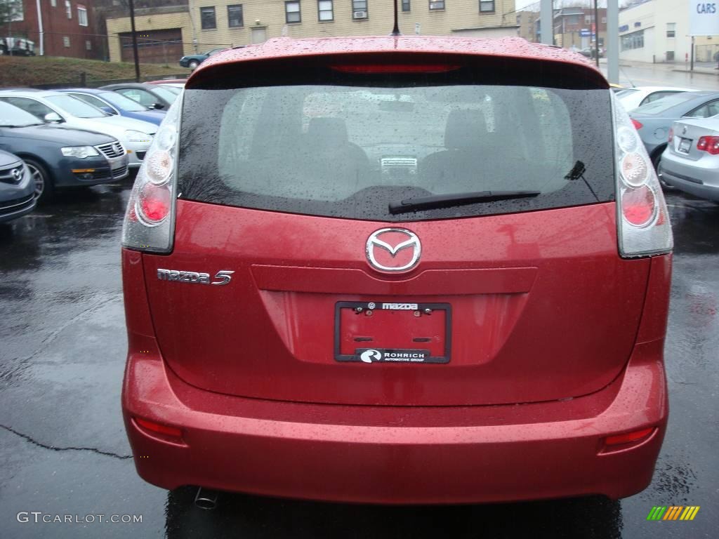 2006 MAZDA5 Sport - Cardinal Red Mica / Black photo #4