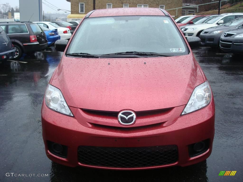 2006 MAZDA5 Sport - Cardinal Red Mica / Black photo #8