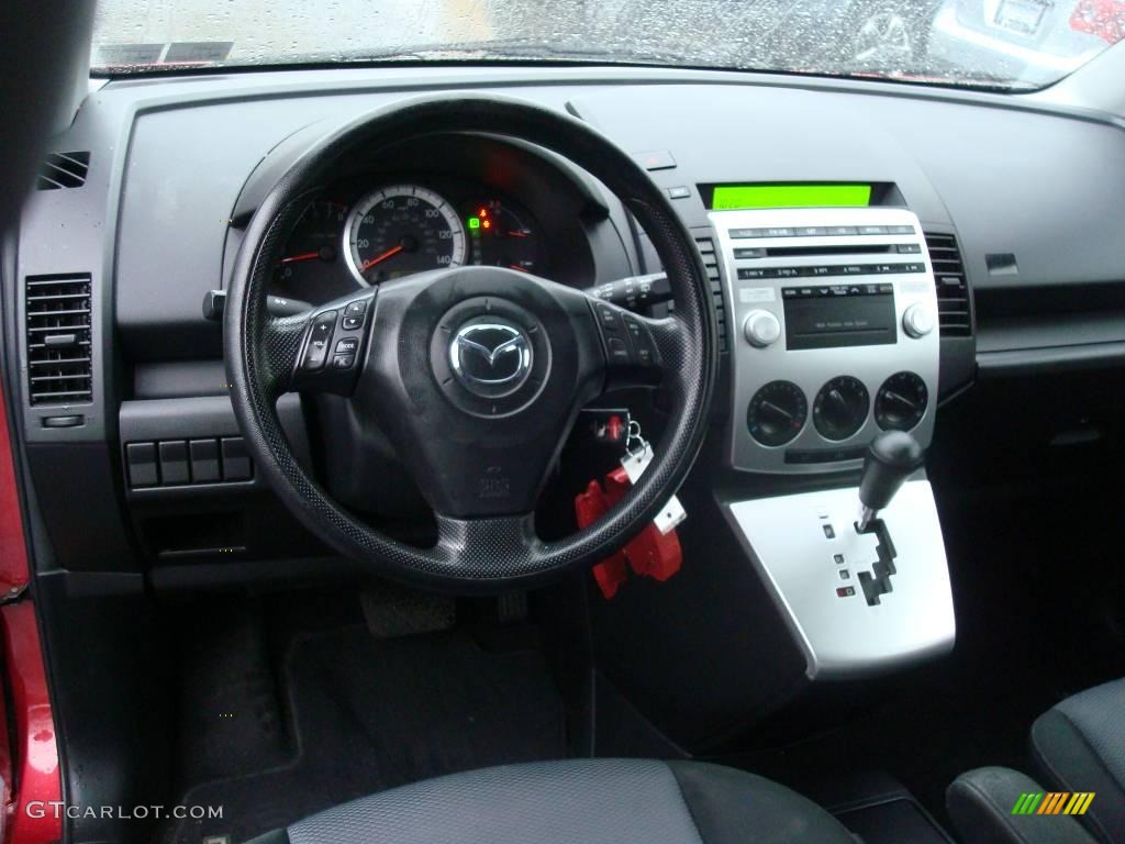 2006 MAZDA5 Sport - Cardinal Red Mica / Black photo #13