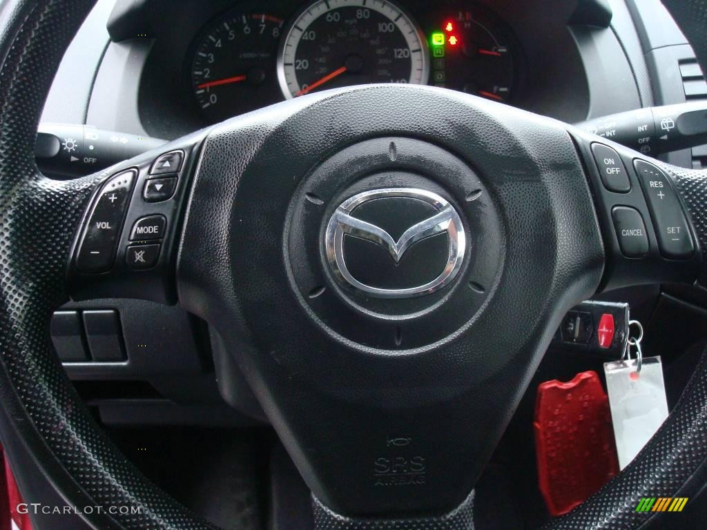 2006 MAZDA5 Sport - Cardinal Red Mica / Black photo #16