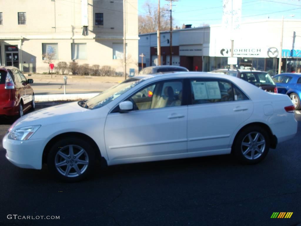 2003 Accord EX V6 Sedan - Taffeta White / Ivory photo #2